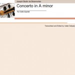 Boismortier Concerto in A Minor