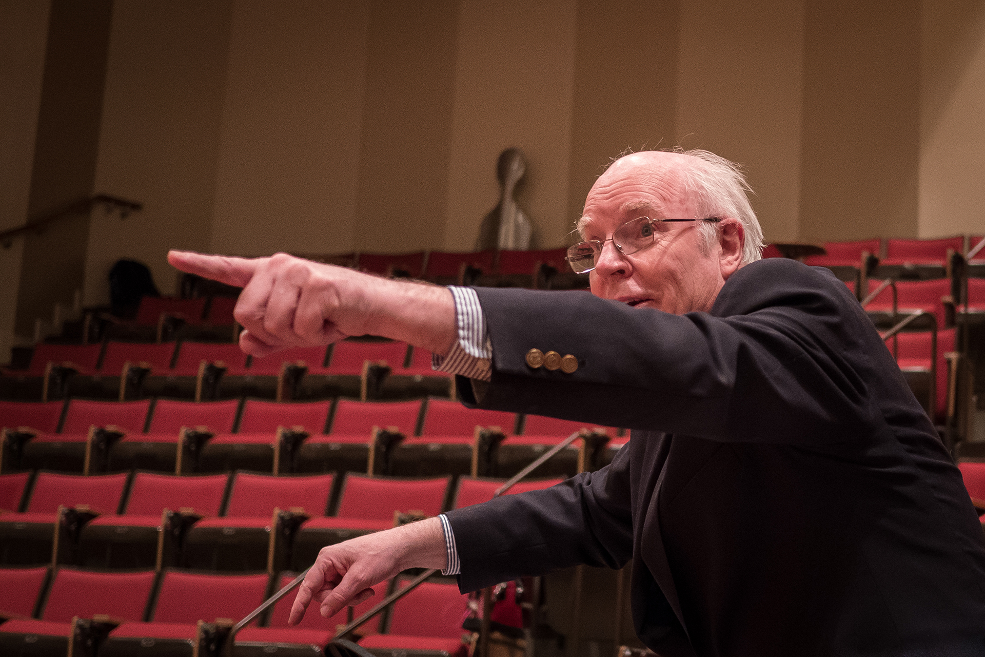 Hans Jensen at the NU Cello Ensemble Rehearsal